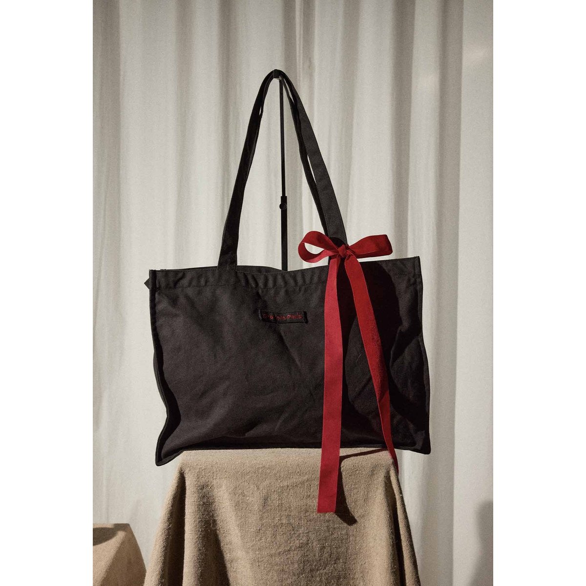 Sac 24h en coton, RAYURES gris agate, GABRIELLE PARIS