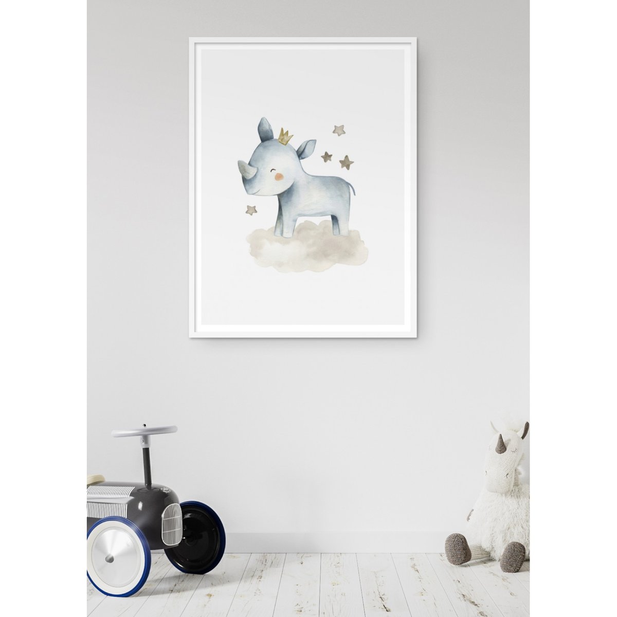 Affiche Bébé Rhino blanc, L'AFFICHERIE