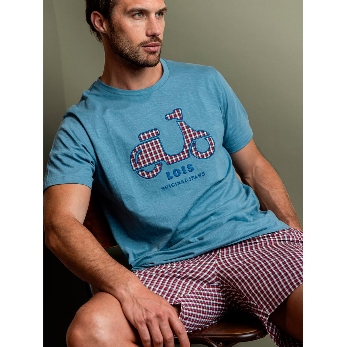 Pyjama short t-shirt Nomad Lois bleu, ADMAS