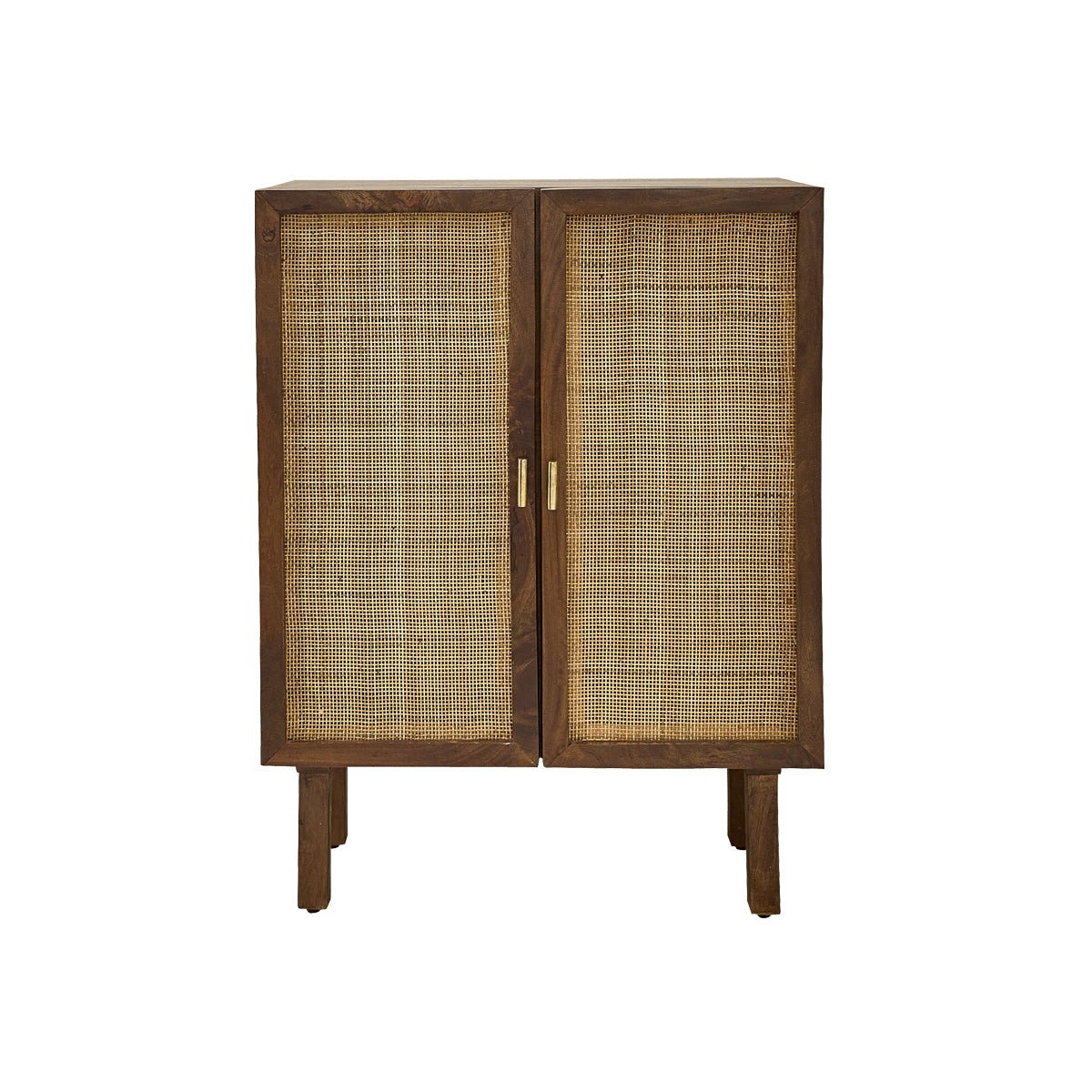 Buffet en manguier et cannage 68 cm 2 portes RAPHAEL marron, BERAH GETAH