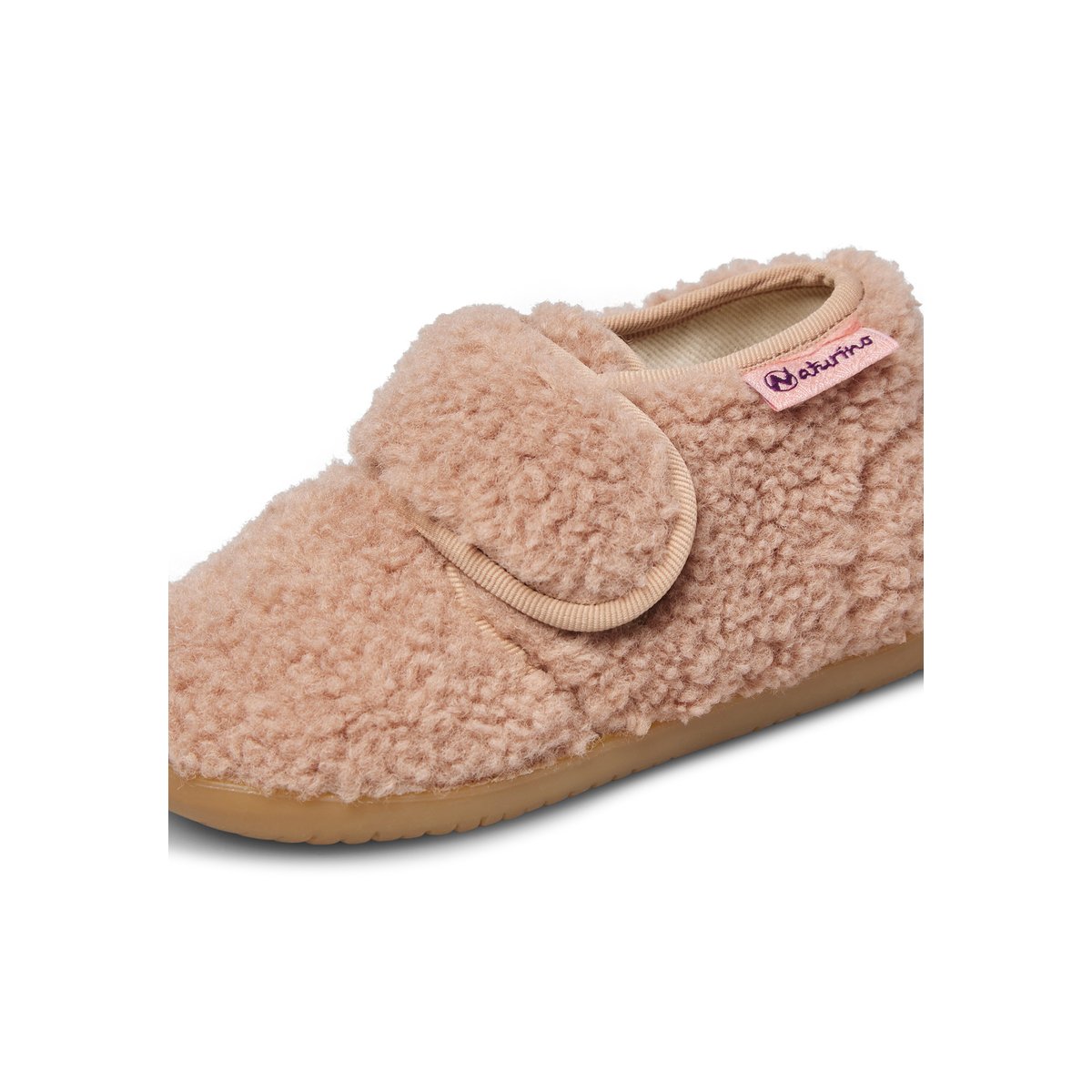 Pantoufles en laine HOME rose-, NATURINO
