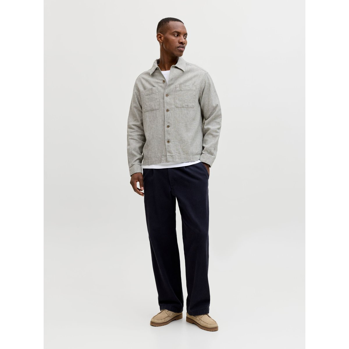 Chemise grise - smokey olive, JACK & JONES
