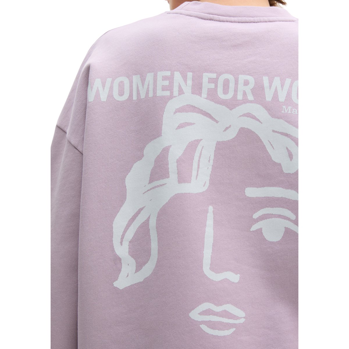 Woman's Day T-Sweatshirt loose en pur coton bio lilas, MARC O'POLO