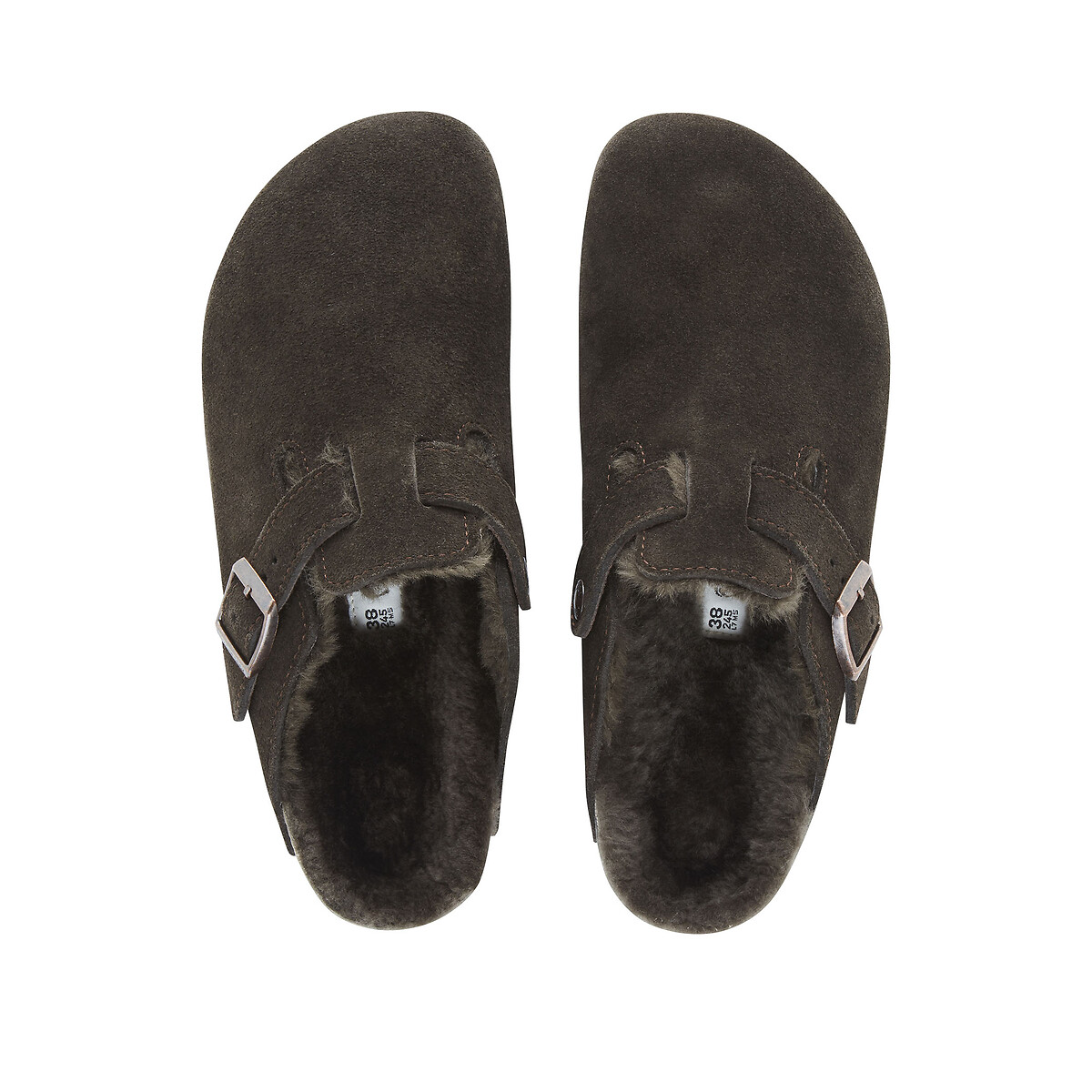 Sabots fourrés Boston VL/Fell moka, BIRKENSTOCK