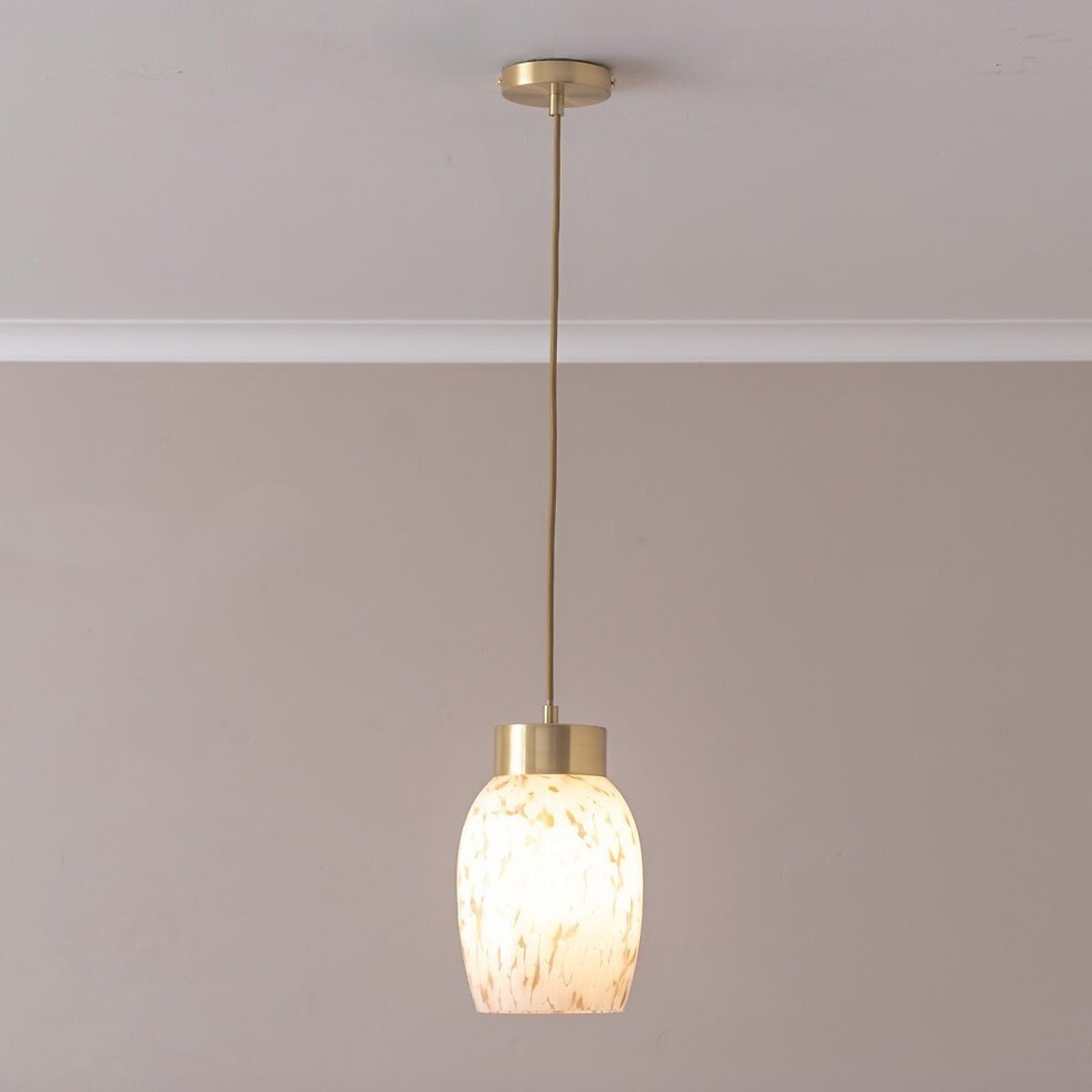 Indie Confetti Glass Brushed Gold Ceiling Light gold-coloured, ÉDITÉ