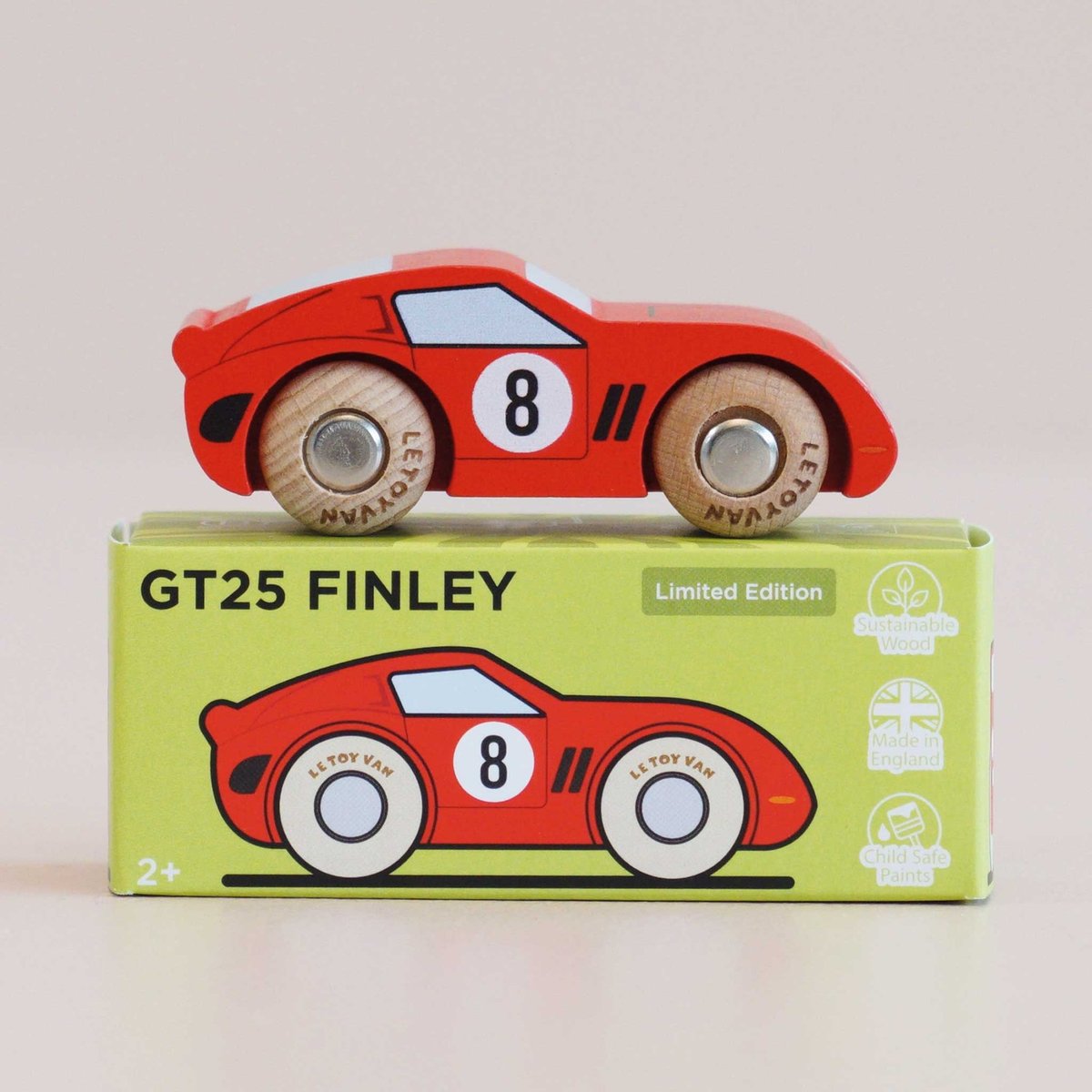 Voiture Finley No 4 rouge, LE TOY VAN