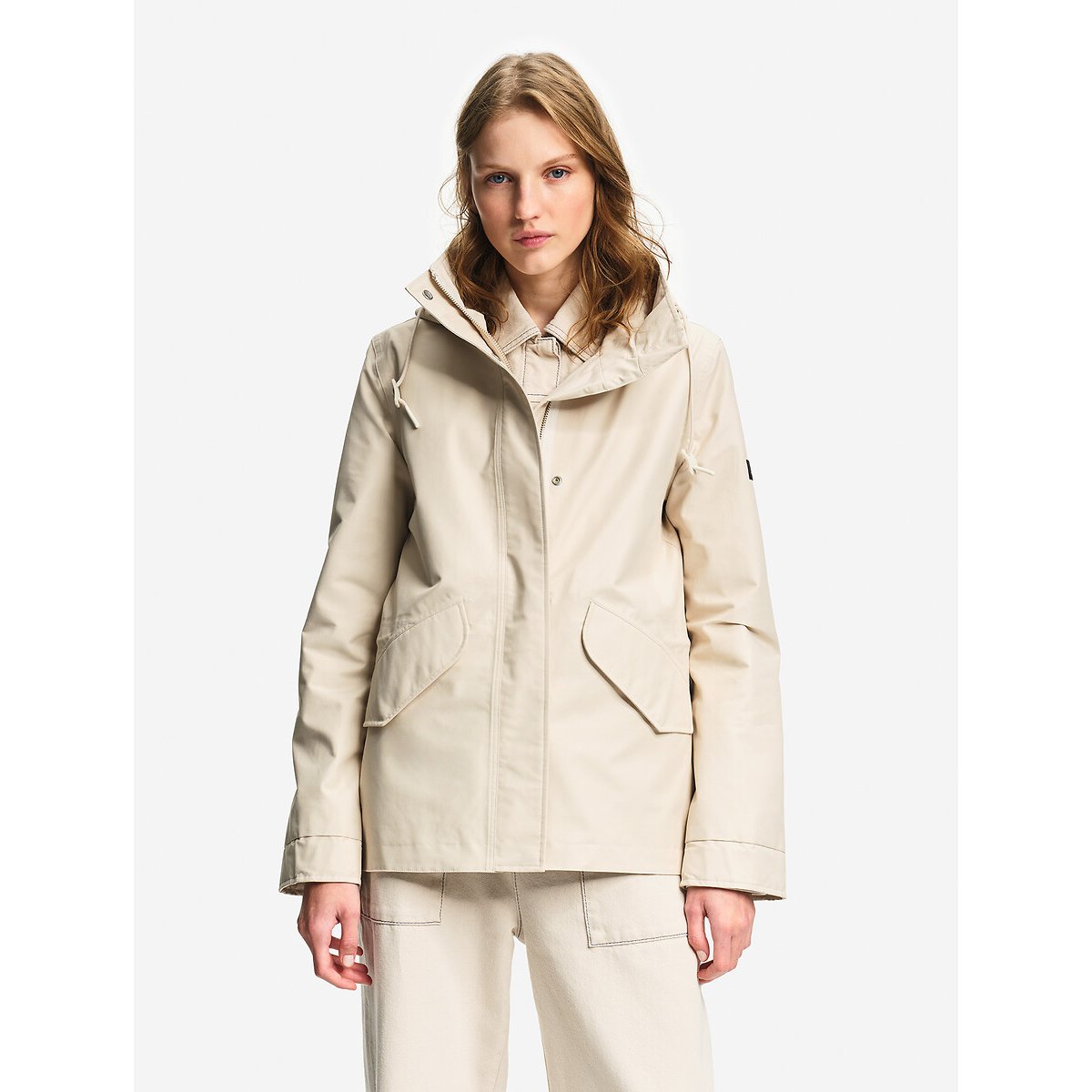 Parka courte à capuche fishtail MTD® sable, AIGLE