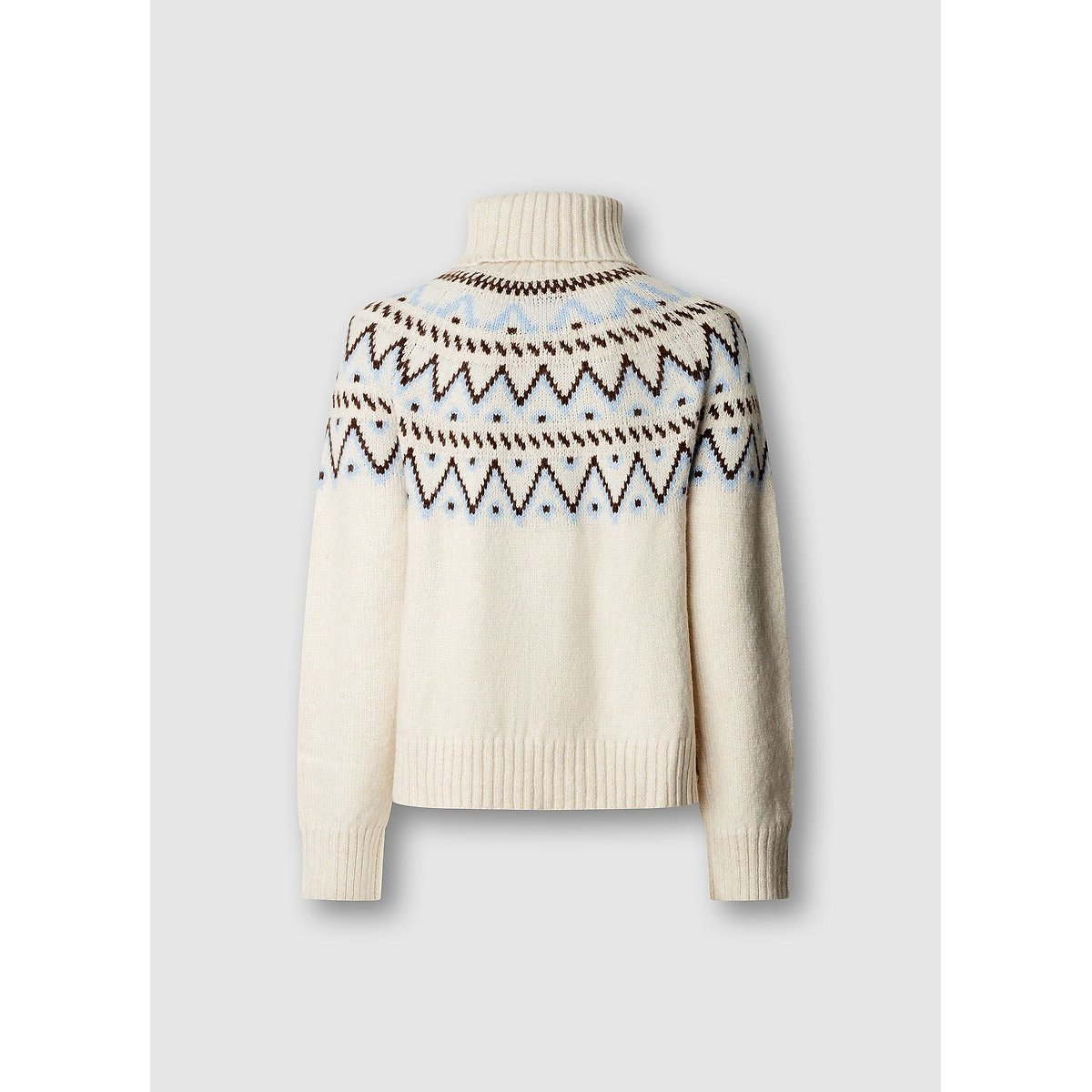 Pull jacquard, avec col roulé ecru, PEPE JEANS