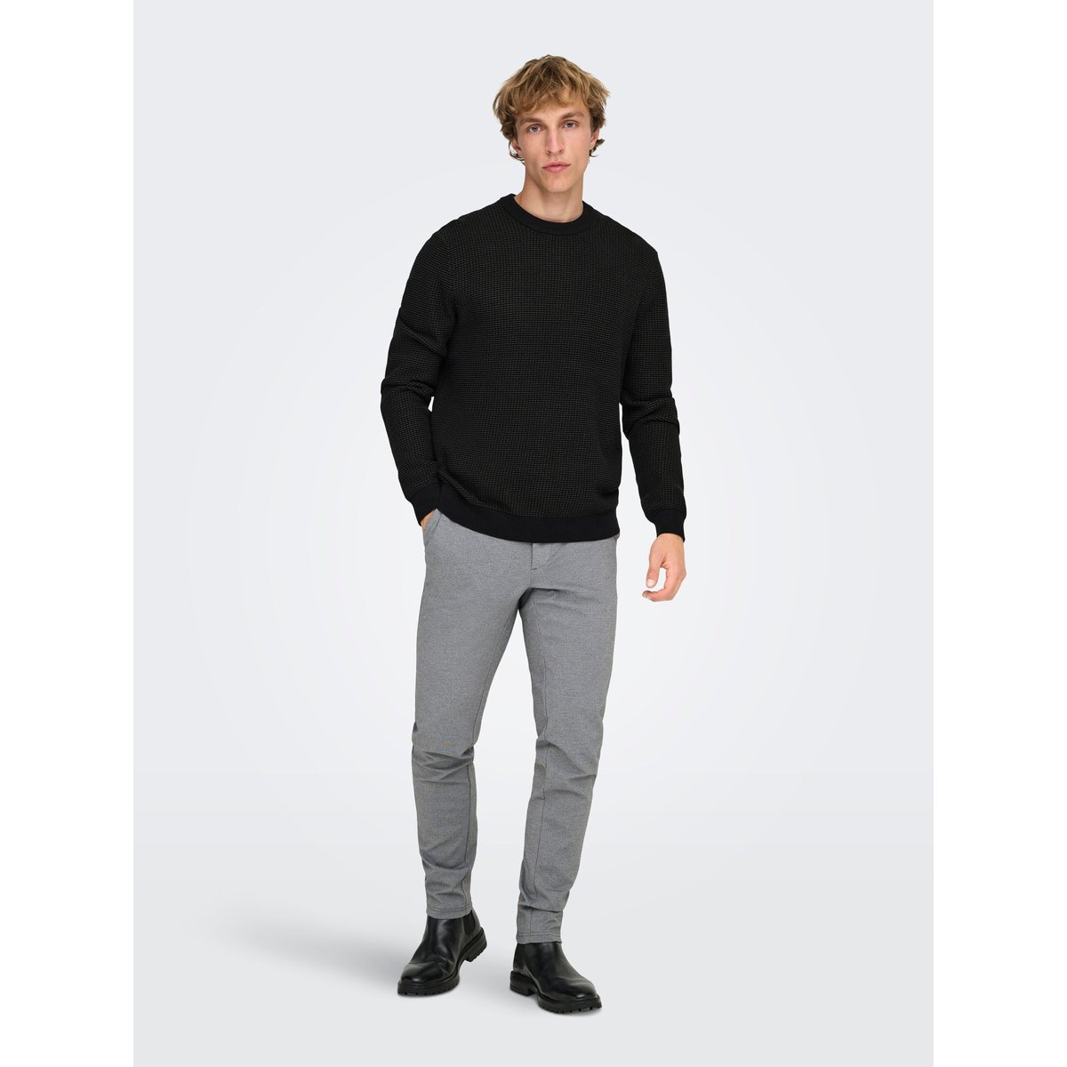 Pull En Maille black 1, ONLY & SONS