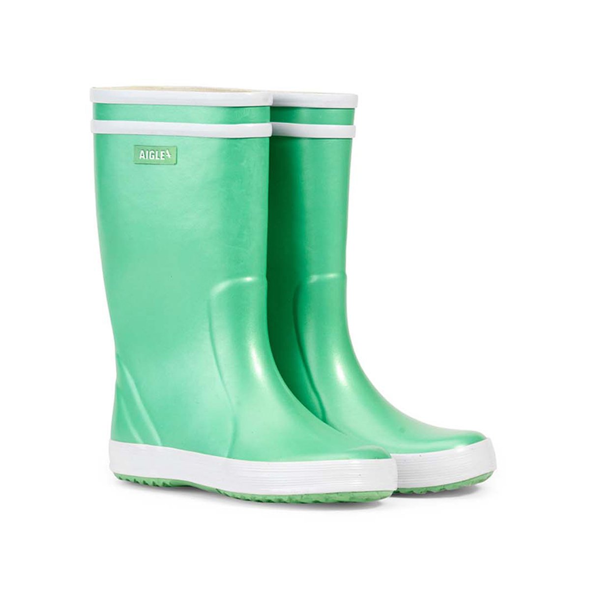 Bottes de pluie LOLLY IRRISE UNISEX vert d'eau, AIGLE