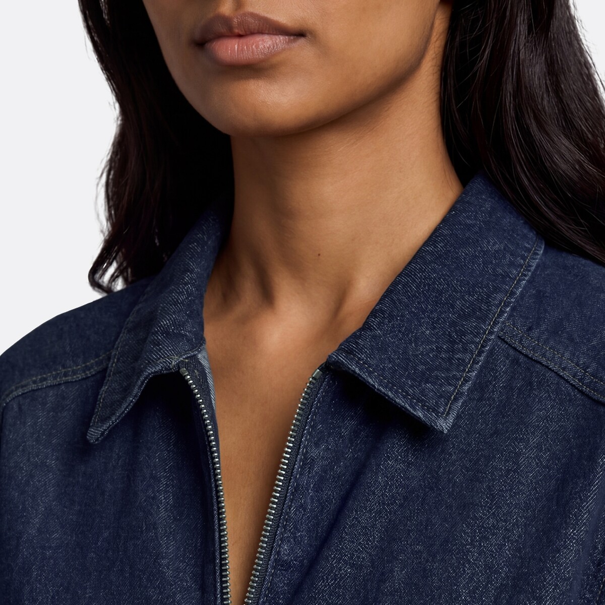 Combinaison longue en denim brut, LA REDOUTE COLLECTIONS