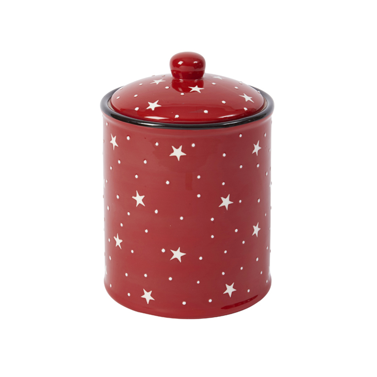 Jarre décorative en céramique H18 NOËL rouge, SIA DECO