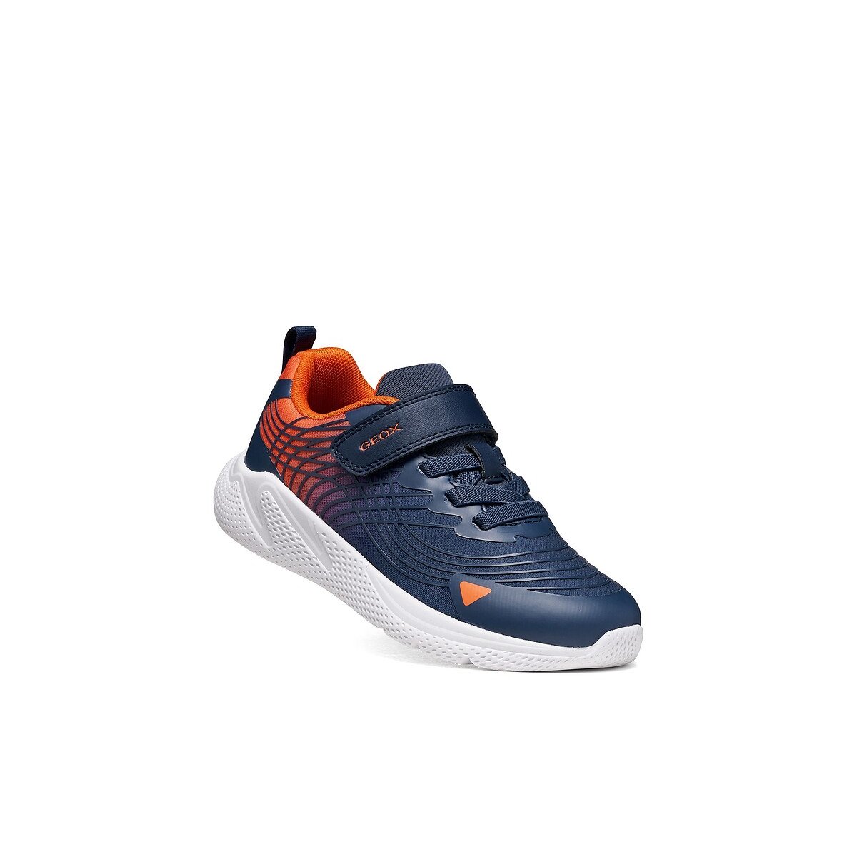 Kids Sprintye Breathable Trainers navy/orange, GEOX
