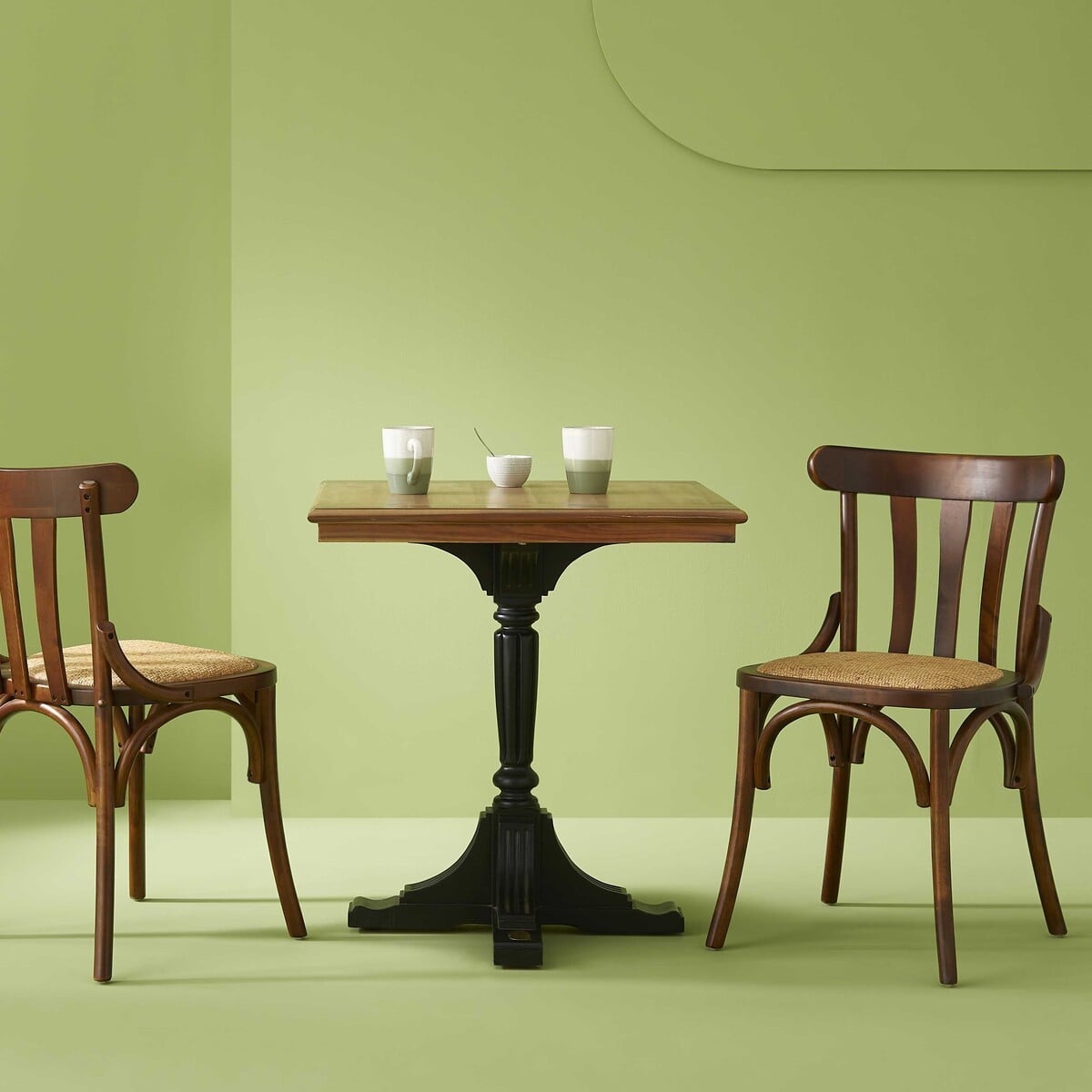 Lot de 6 chaises bouleau massif ESTAMINET marron, SIGNATURE