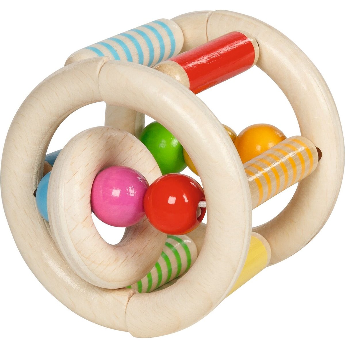 Hochet flexible à faire rouler beige, GOKI
