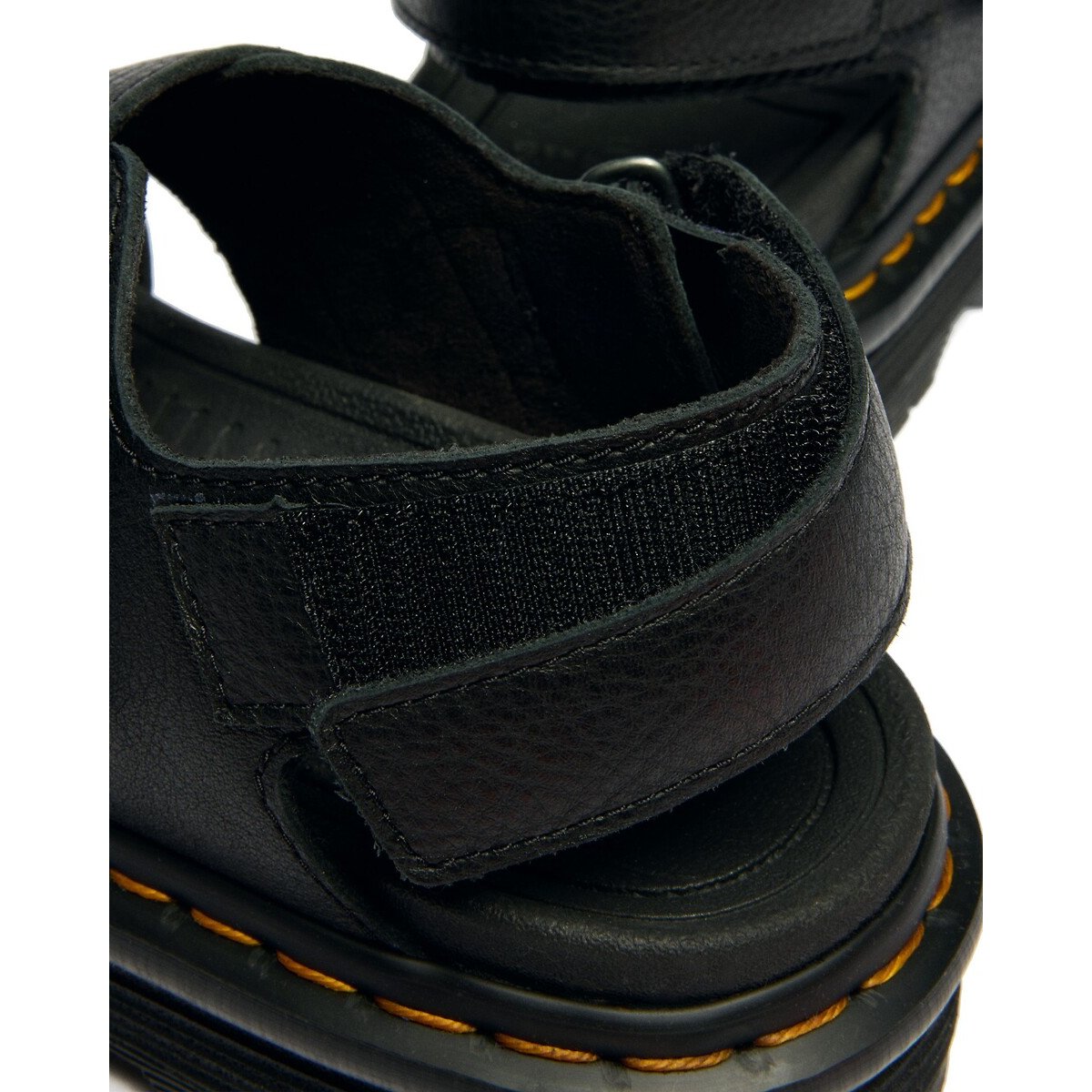 Sandales ZebZag en cuir Pisa noir, DR. MARTENS