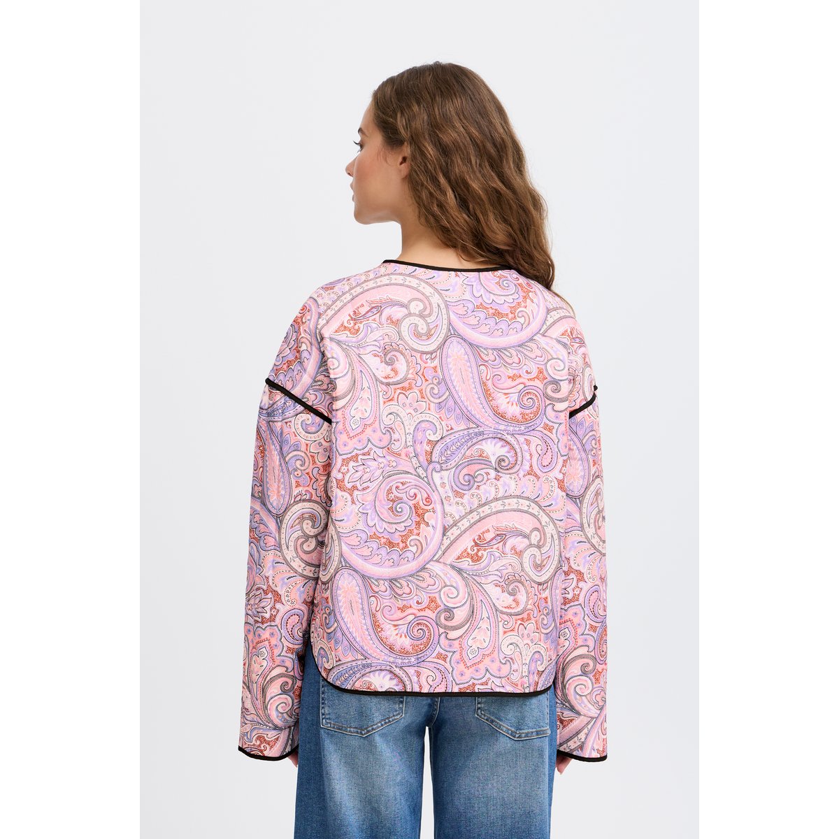Veste d'extérieur violet lilas paisley print, ICHI
