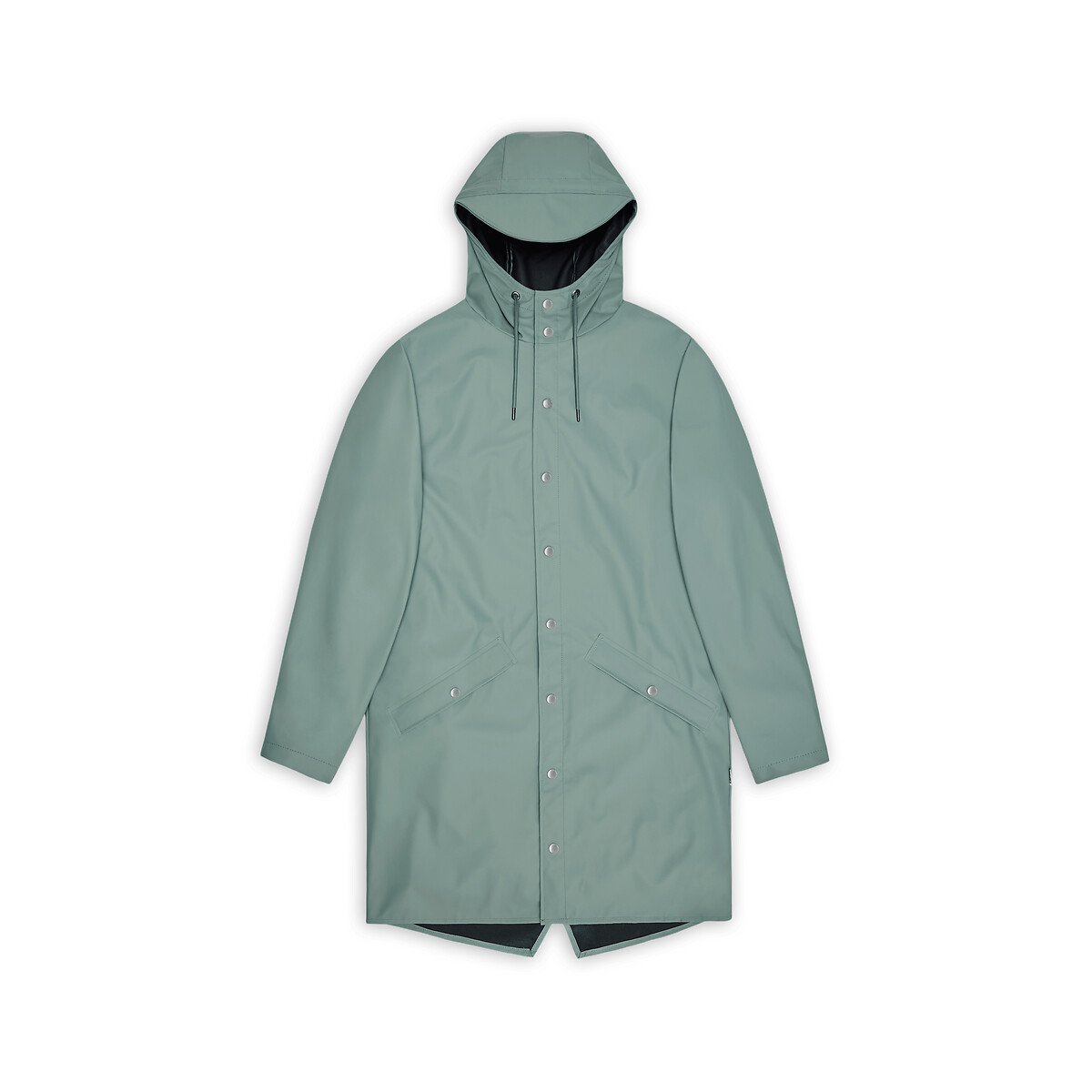 Veste imperméable à capuche, unisexe, MI-LONG JACKET vert sauge, RAINS