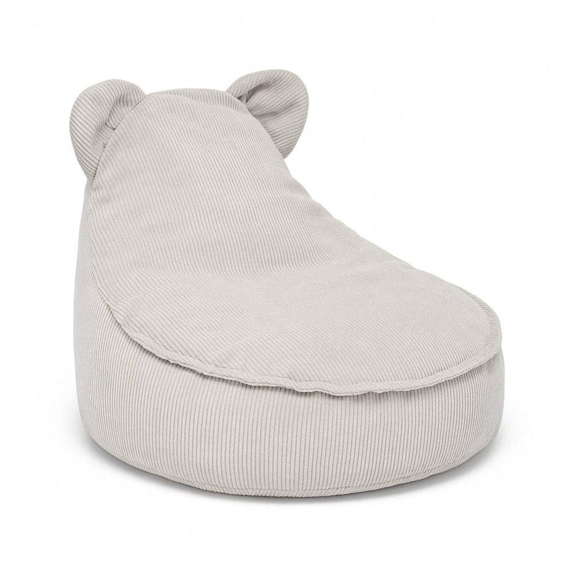 Pouf Ours en velours Corduroy à fines côtes SLIMCORD gris, MEOW BABY