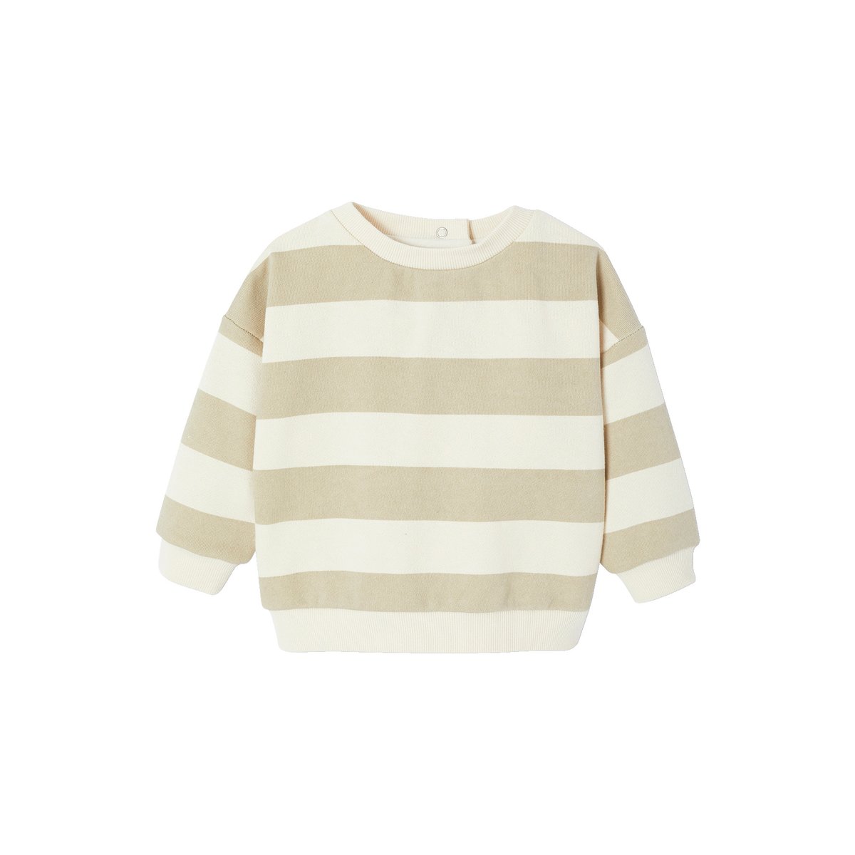 Ensemble bébé sweat-shirt + salopette kaki, VERTBAUDET