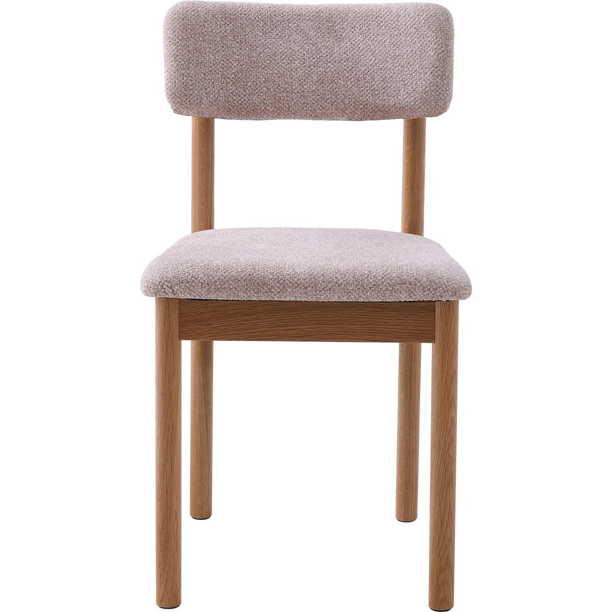 Chaise de salle à manger en bois bouclette beige bouclette et chêne naturel, RECOLLECTION