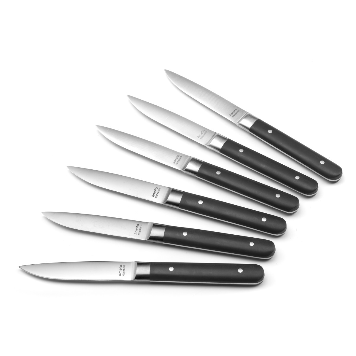 Coffret 6 couteaux steak - FUSION noir, AMEFA