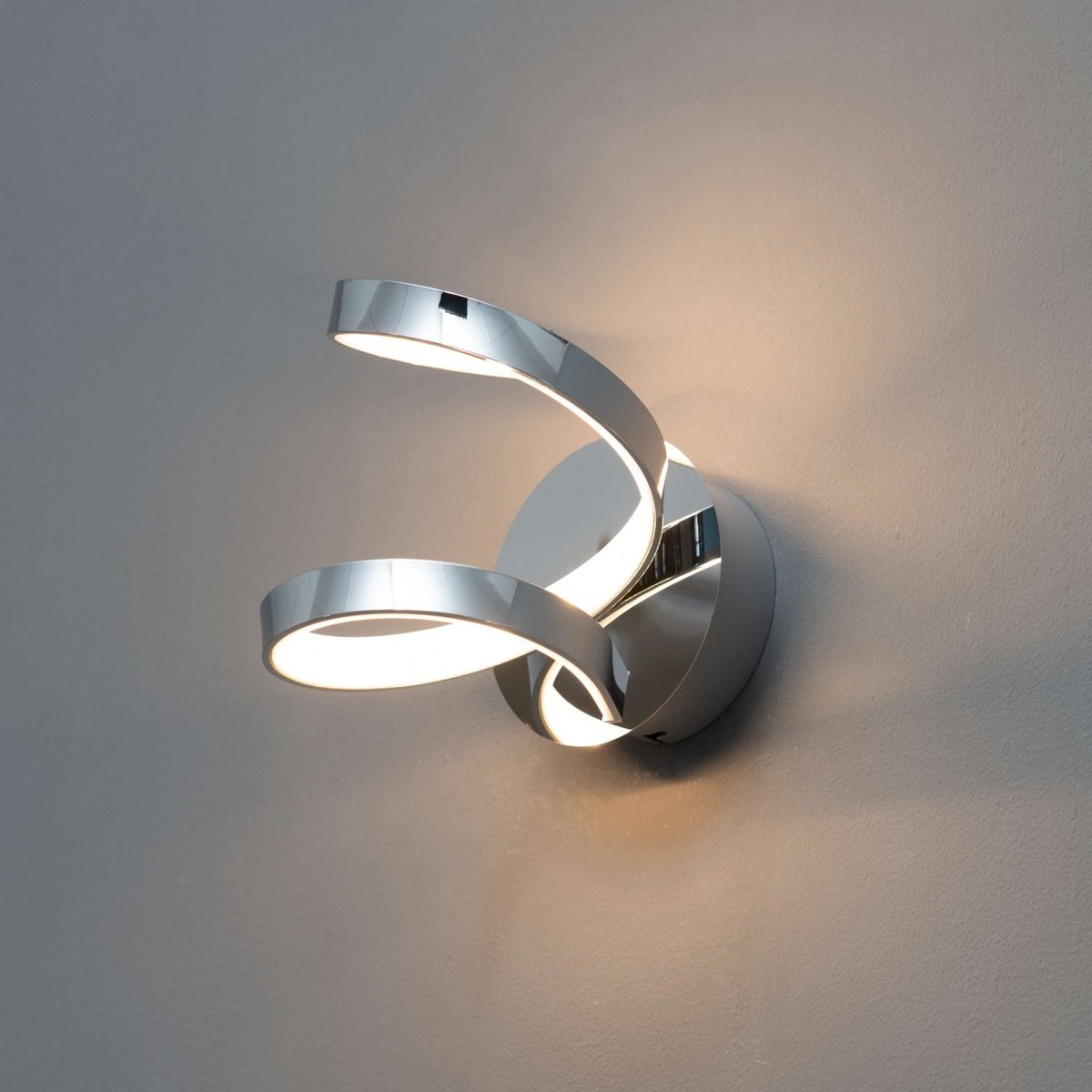 Applique spirale chromée LED - FILM argenté / chromé, KOSILUM