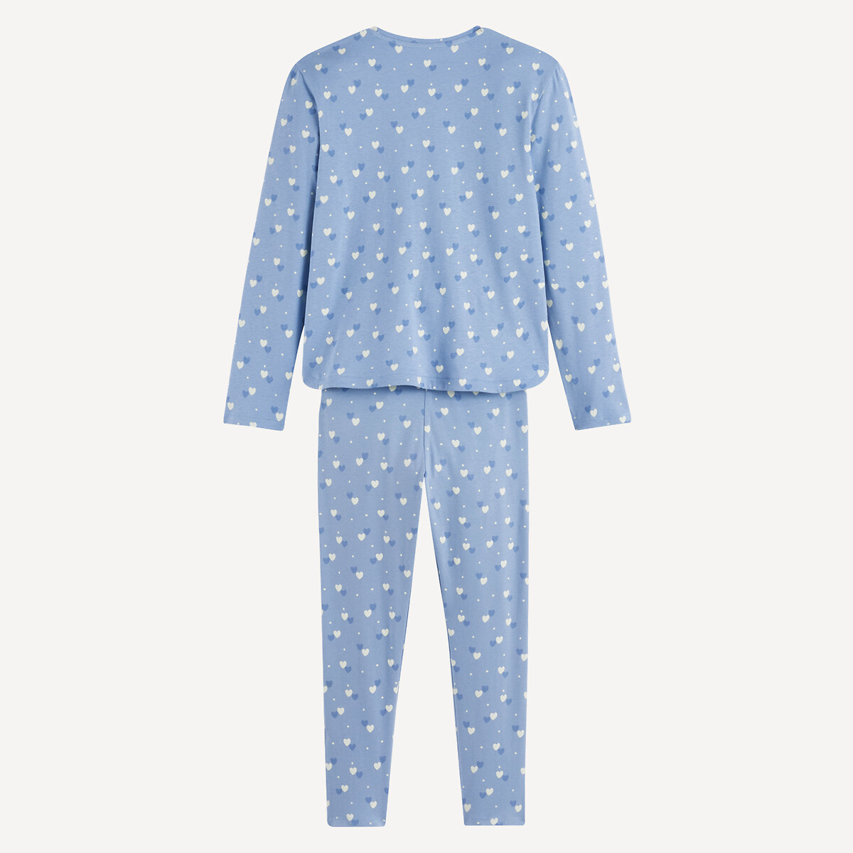 Pyjama coton, imprimé cœurs, brille dans le noir bleu, LA REDOUTE COLLECTIONS