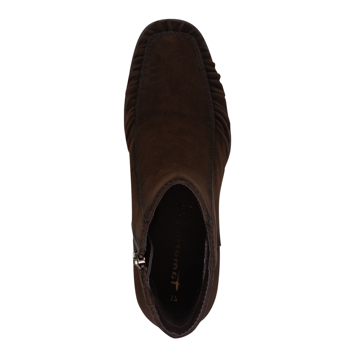 Bottine en cuir marron mocca, TAMARIS