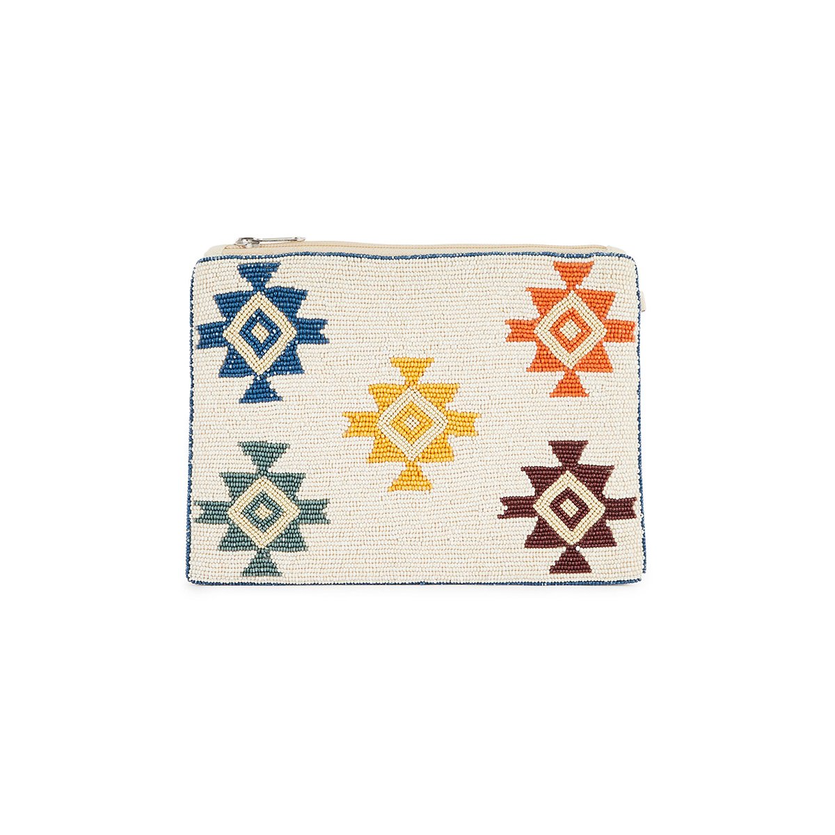 Sac pochette tissé en perles ORACIA blanc, WILD