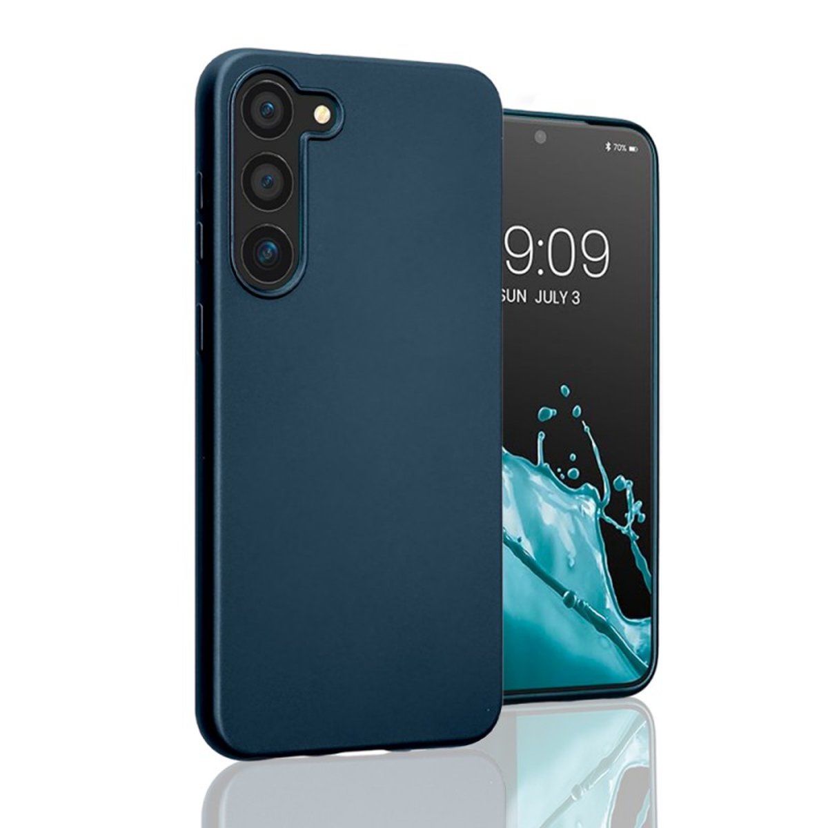 Coque Galaxy S23 Plus antichoc + 2 vitres bleu, EVETANE