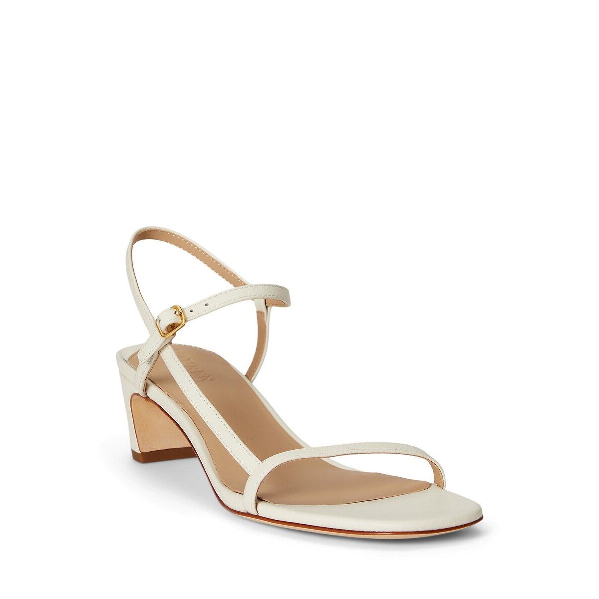 Sandales petits talons en cuir Lainee blanc, LAUREN RALPH LAUREN