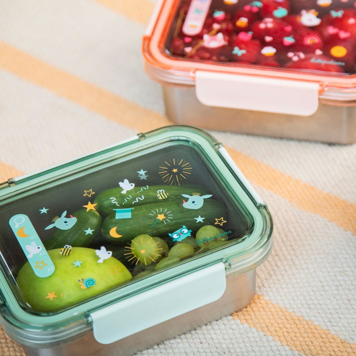 Lunch box rose, jaune, LILLIPUTIENS