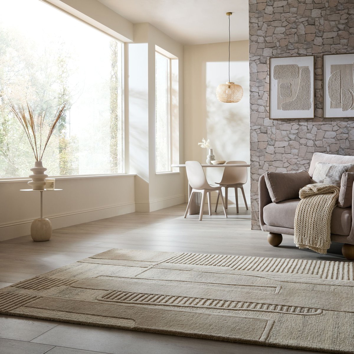 Tapis en laine LIRA beige, FLAIR RUGS