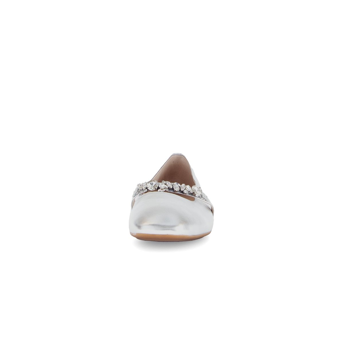 Ballerines en  à talon décroché effet galvanisé argent, GABOR