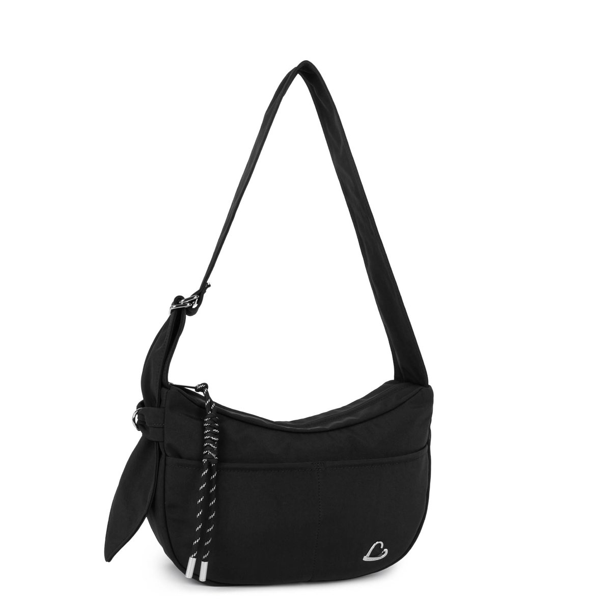 Sac besace BASIC LOVE noir, LANCASTER