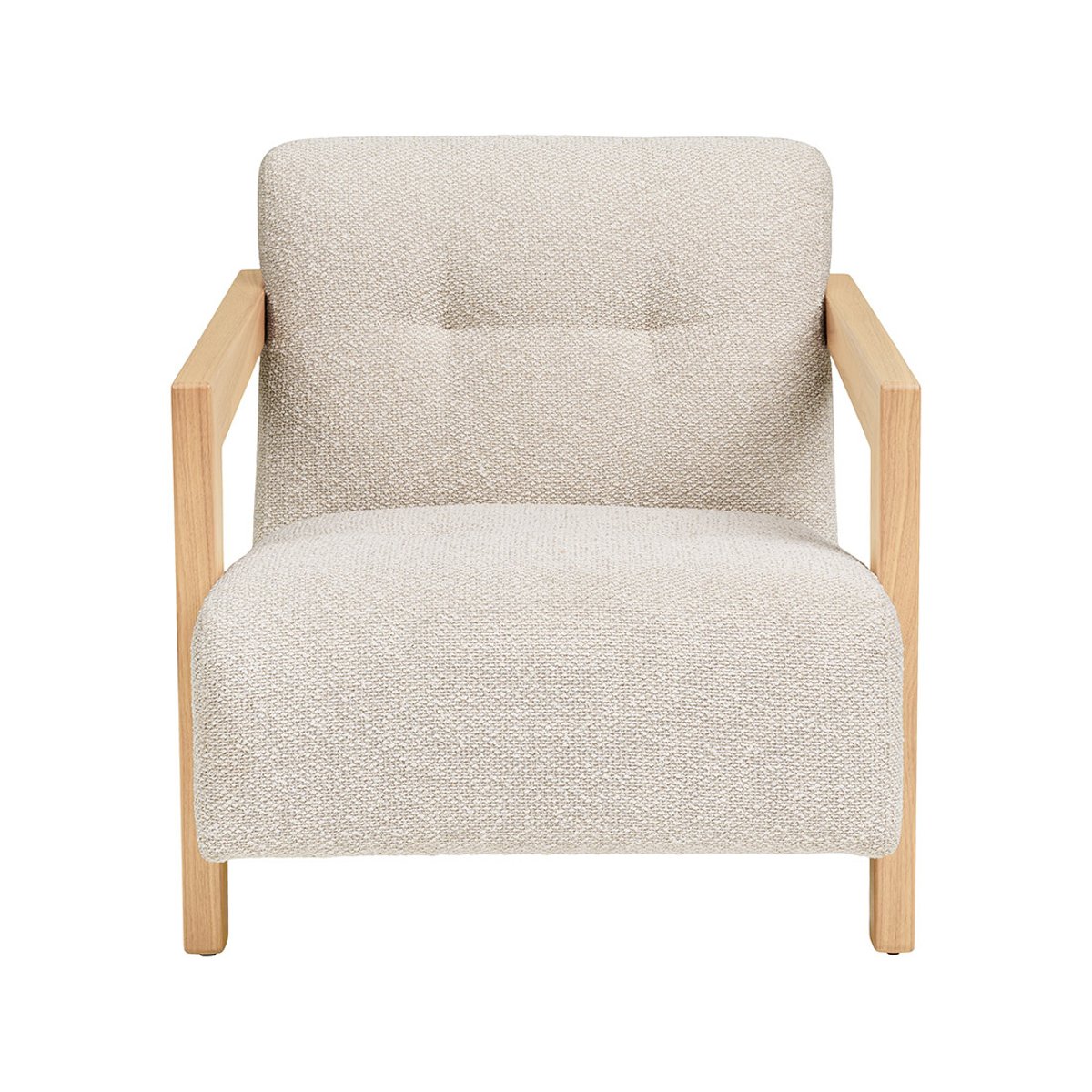 Fauteuil en tissu texturé avec accoudoirs, LOLA beige, BEST MOBILIER