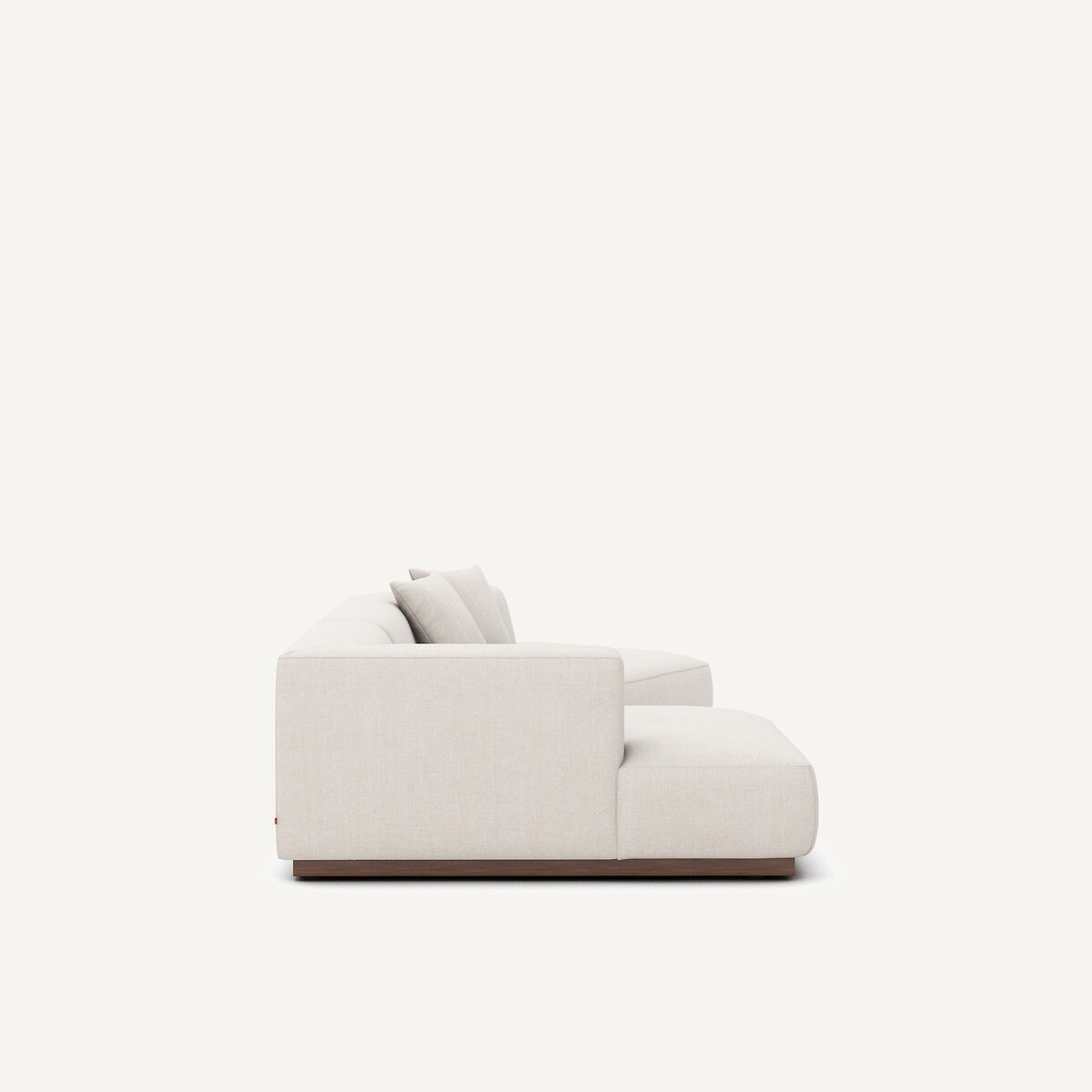 Canapé d'angle gauche ouvert, en coton et lin, JACOPO beige, AM.PM