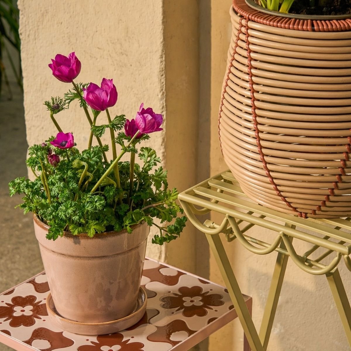 Support Pour Plantes D'extérieur ROSALIE vert clair, MICA DECORATIONS