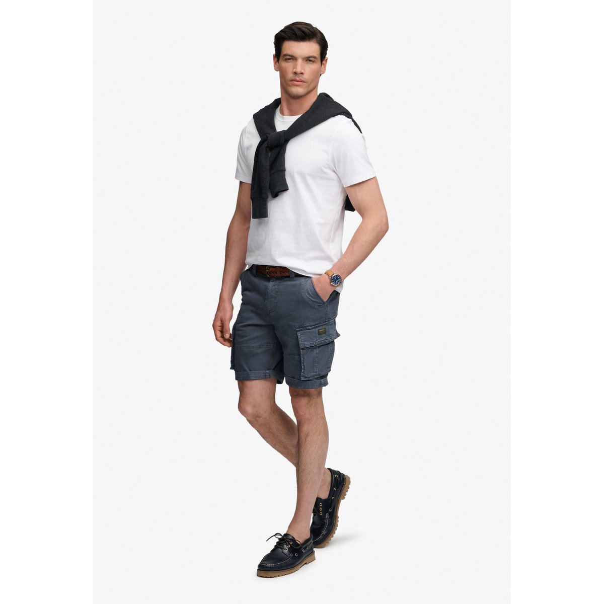 Short Cargo Core gris ardoise magma, SUPERDRY