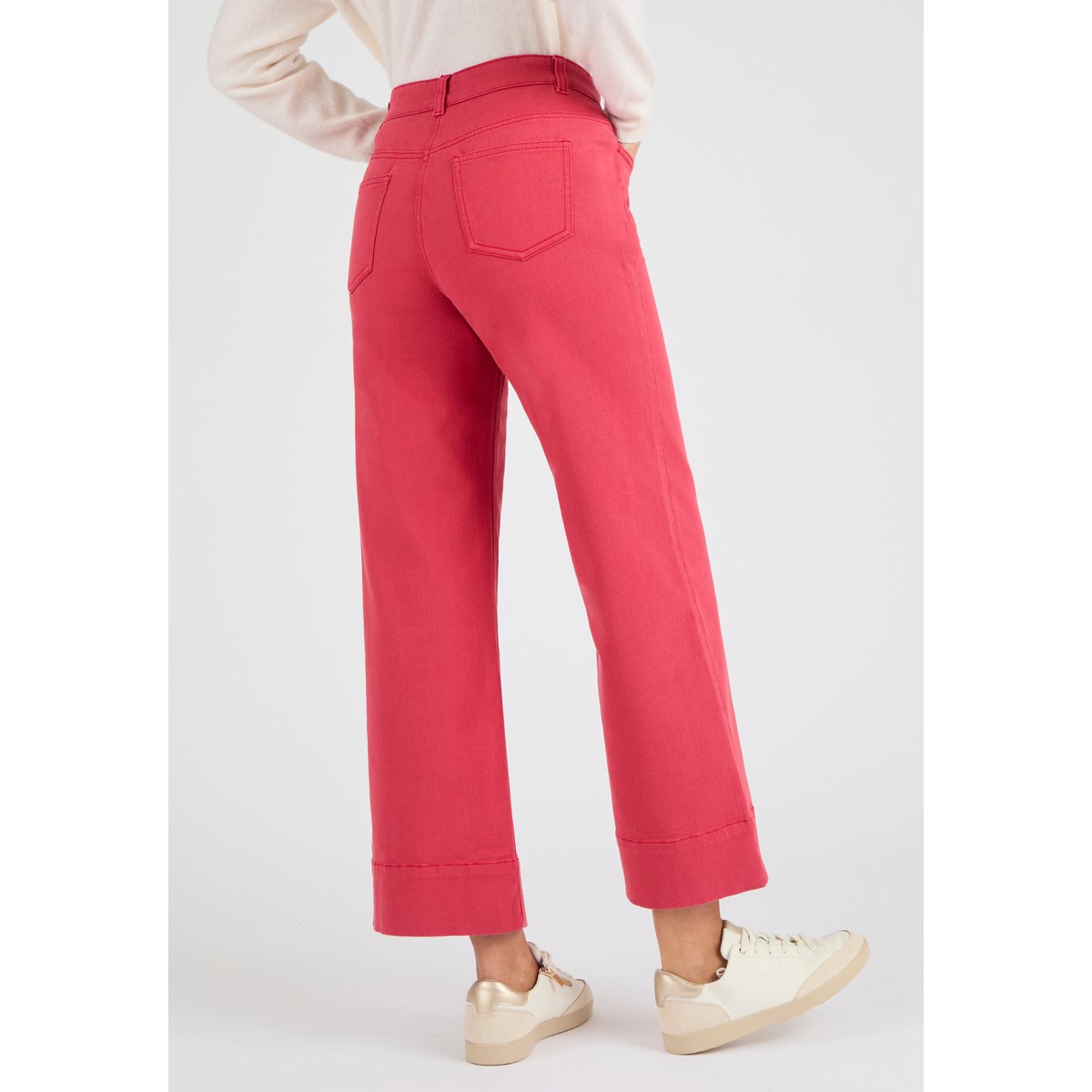 Pantalon 7/8ème large rouge, DAMART