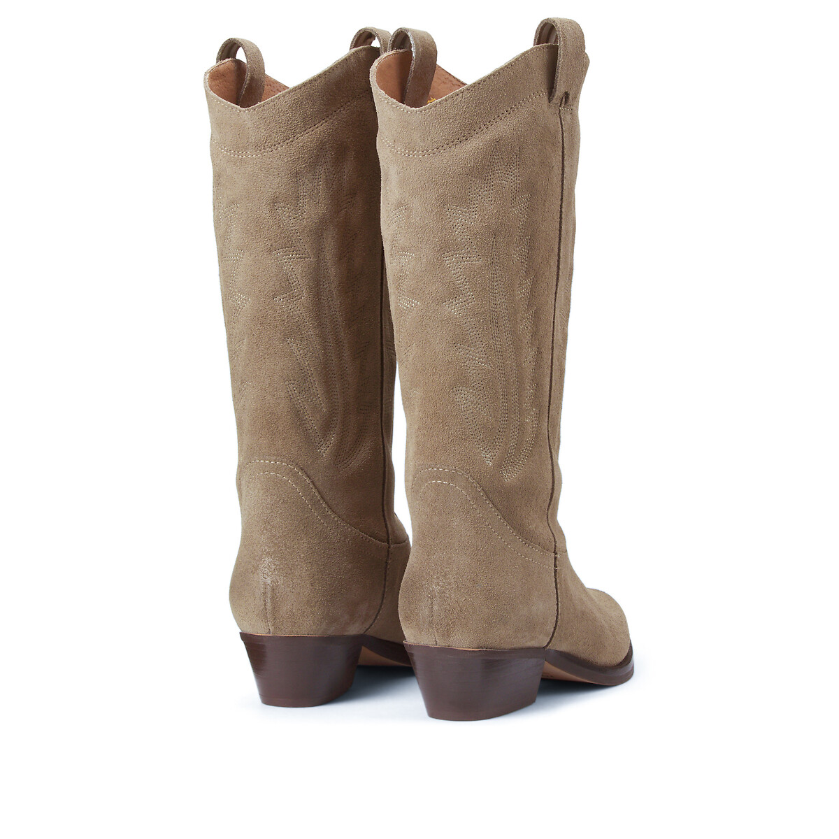 Delea Cowboy Ankle Boots in Suede beige, JONAK