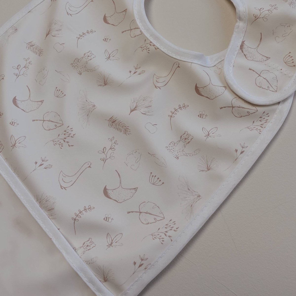 bavoir bébé avec poche blanco, TROIS KILOS SEPT