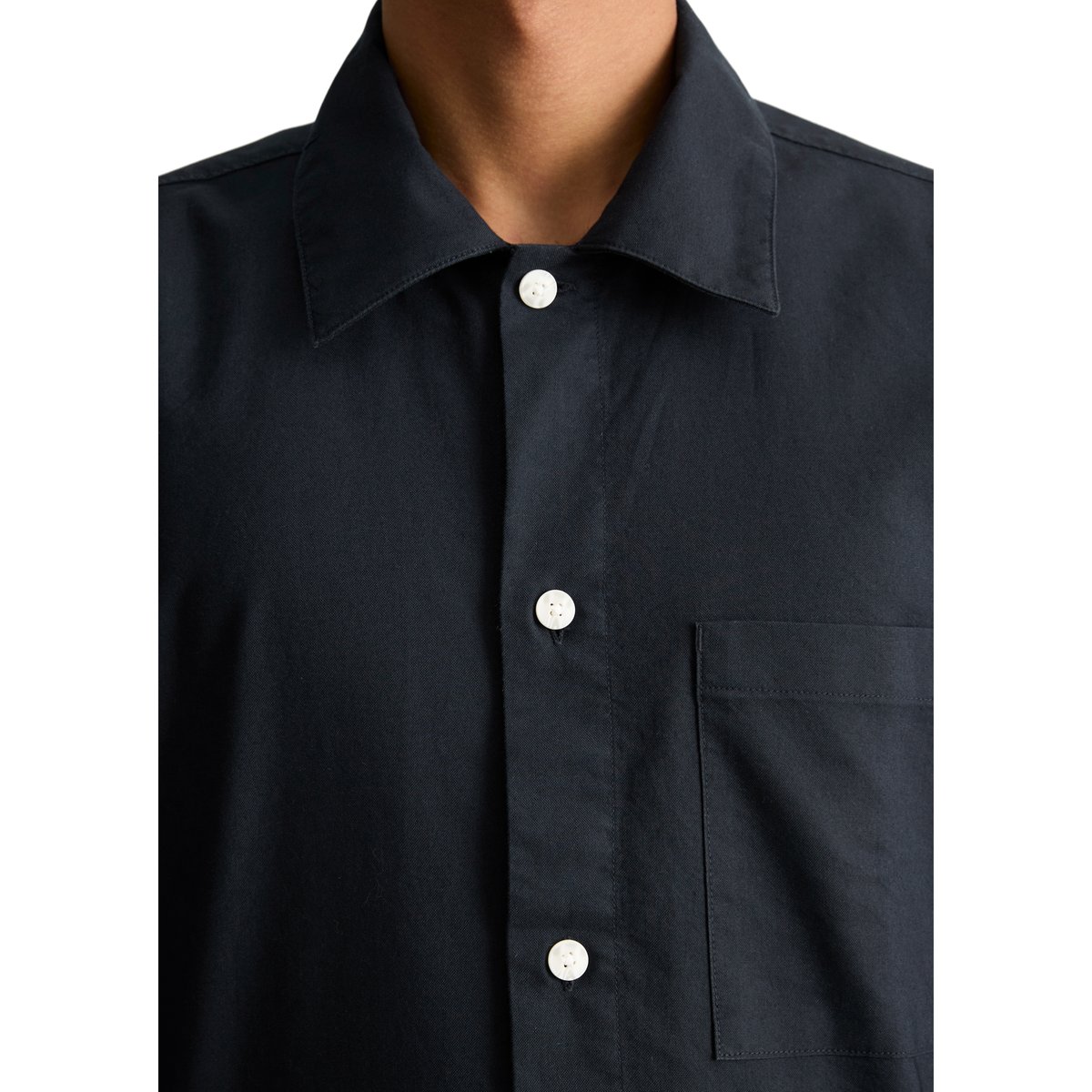Chemise Oxford ample en coton bio bleu, MARC O’POLO DENIM