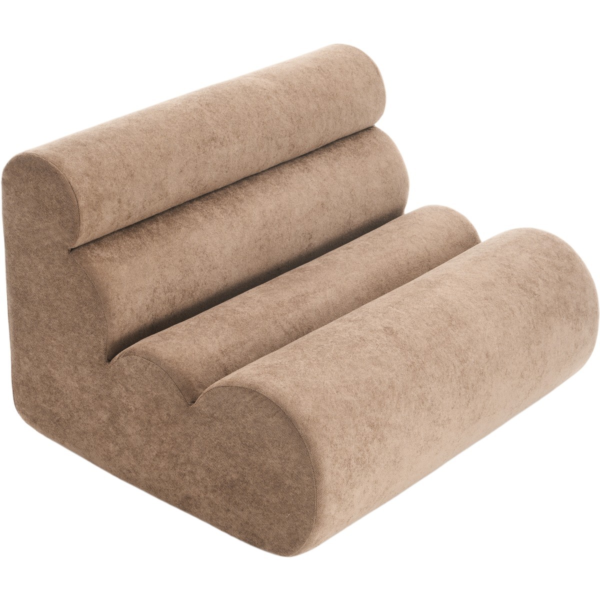 Banquette compressée 2 places en tissu chenille - BILLIE moka, HOMIFAB