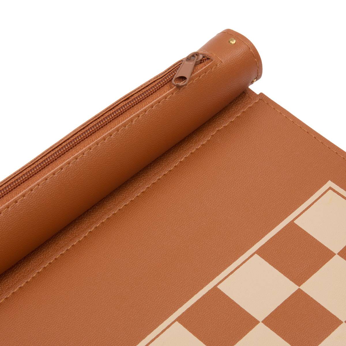 Jeu de dames de voyage NIPPON marron camel, ATMOSPHERA
