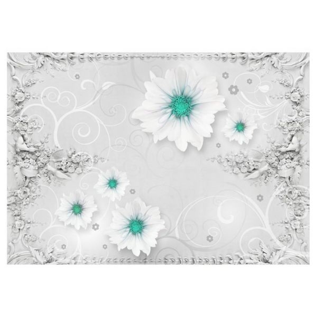 Papier peint intissé panoramique Fleurs Rise of romantic love II multicouleur, EDEN