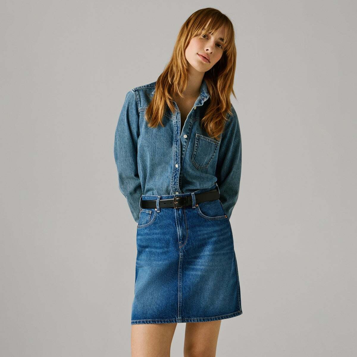 Jupe Courte Coupe Regular En Denim pepe blue d'occasion, PEPE JEANS