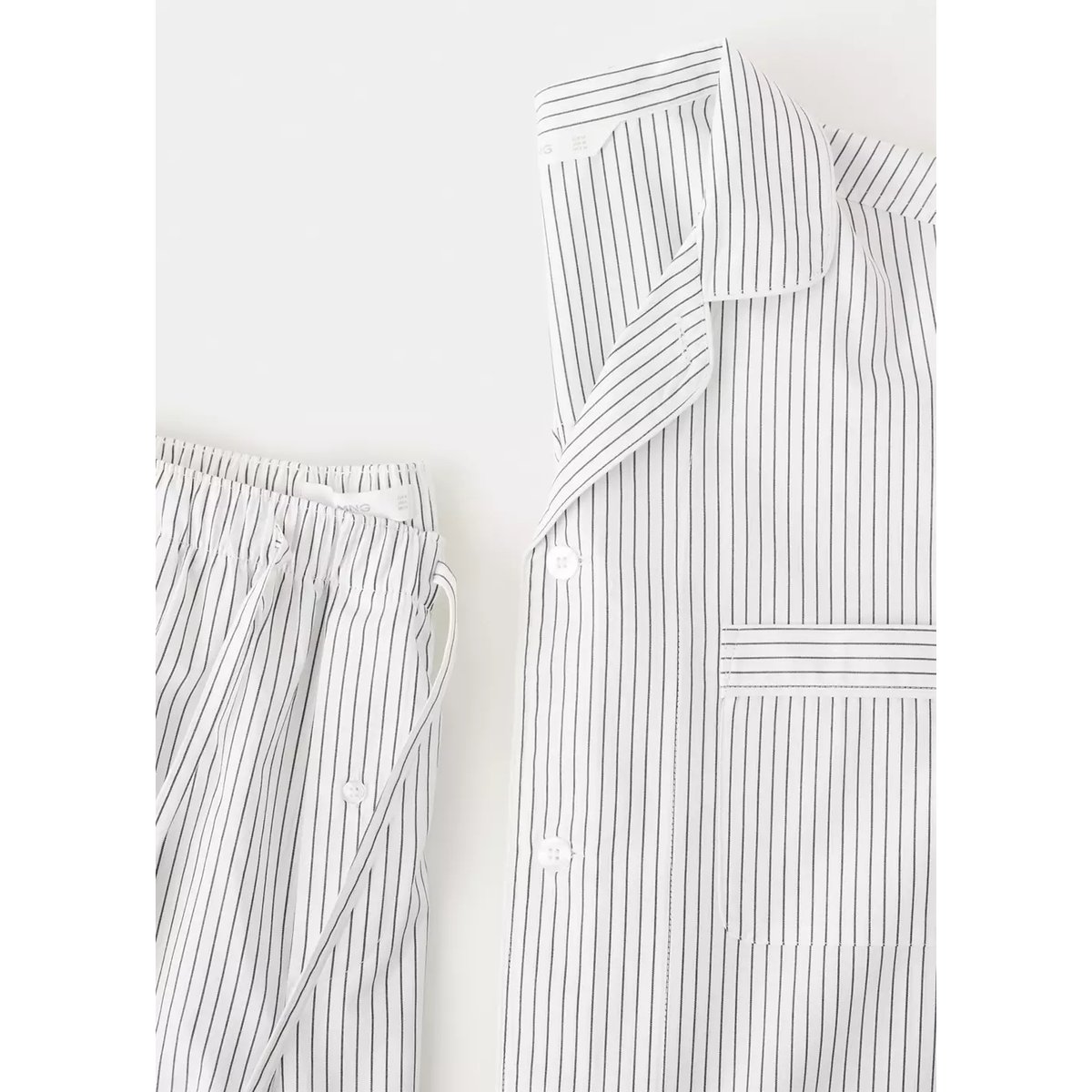 Lot pyjama combiné à rayures gris, MANGO MAN