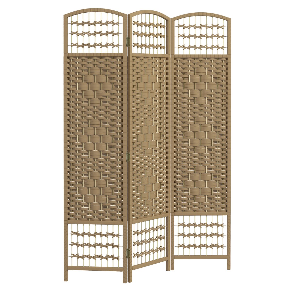 Cloison de séparation Bois Bois naturel beige, HOMCOM
